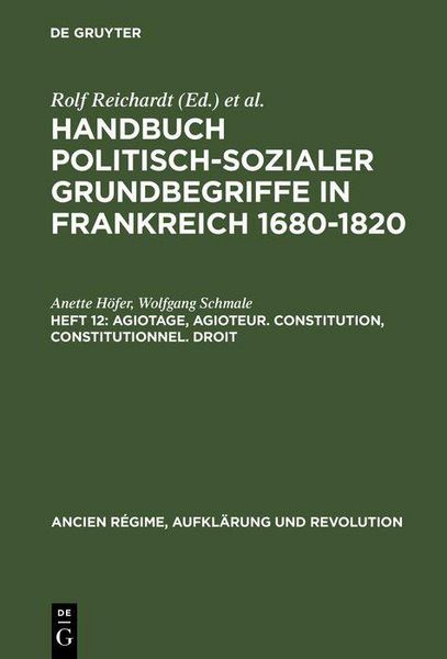 Produktbild: Agiotage, agioteur. Constitution, constitutionnel. Droit