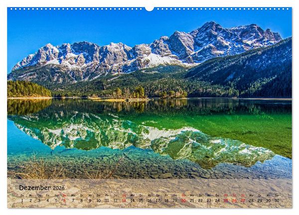 Produktbild: Naturparadies Zugspitzarena (hochwertiger Premium Wandkalender 2026 DIN A2 quer), Kunstdruck in Hochglanz