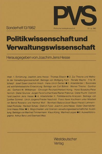 Produktbild: Politikwissenschaft und Verwaltungswissenschaft