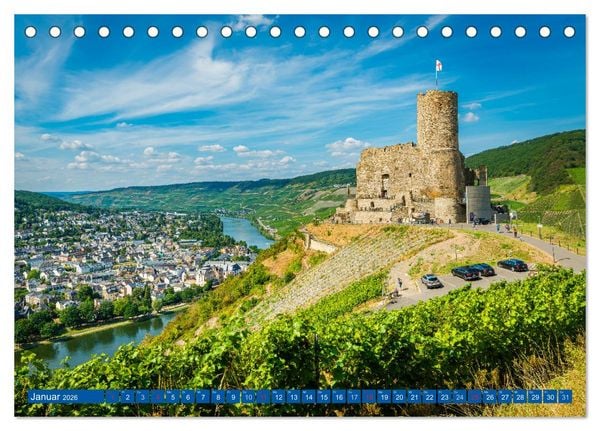 Produktbild: Burgen in Rheinland-Pfalz (Tischkalender 2026 DIN A5 quer), CALVENDO Monatskalender