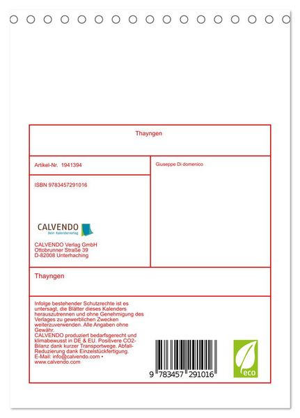 Produktbild: Thayngen (Tischkalender 2026 DIN A5 hoch), CALVENDO Monatskalender
