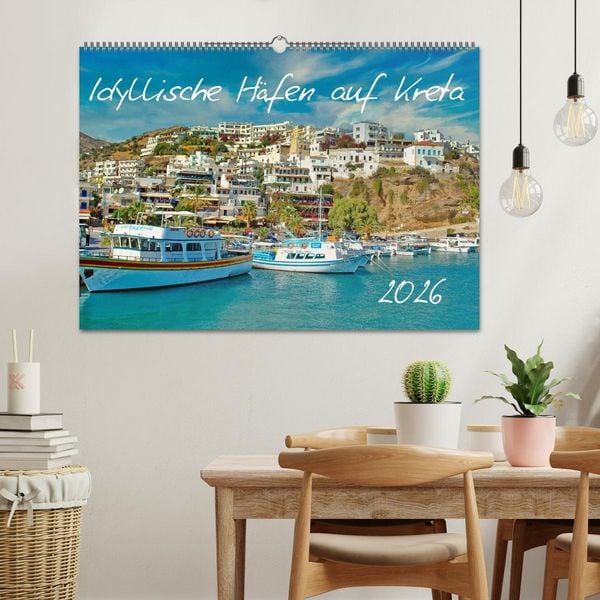 Produktbild: Idyllische H&auml;fen auf Kreta (Wandkalender 2026 DIN A2 quer), CALVENDO Monatskalender