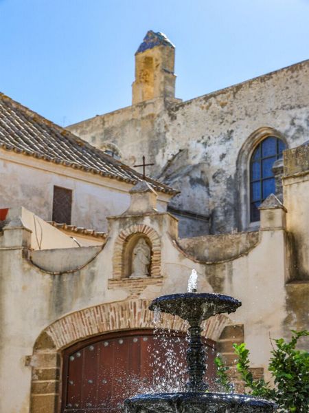 CALVENDO Puzzle Rota, Kirche mit Springbrunnen | 1000 Teile Lege-Größe 64x48cm Foto-Puzzle für glückliche Stunden