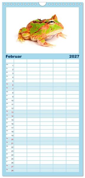 Produktbild: Familienplaner 2027 - Farbenpracht der Fr&ouml;sche mit 5 Spalten (Wandkalender, 21 x 45 cm) CALVENDO