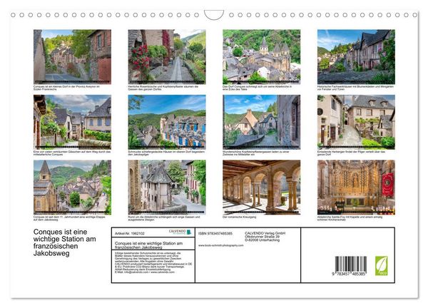 Produktbild: Conques ist eine wichtige Station am franz&ouml;sischen Jakobsweg (Wandkalender 2026 DIN A3 quer), CALVENDO Monatskalender