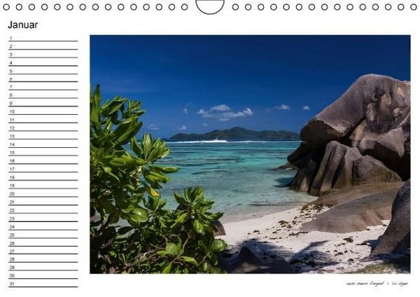 Produktbild: die seychellen - ganz nah am paradies (Wandkalender immerw&auml;hrend DIN A4 quer)