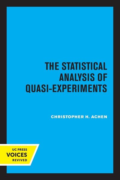 Produktbild: The Statistical Analysis of Quasi-Experiments