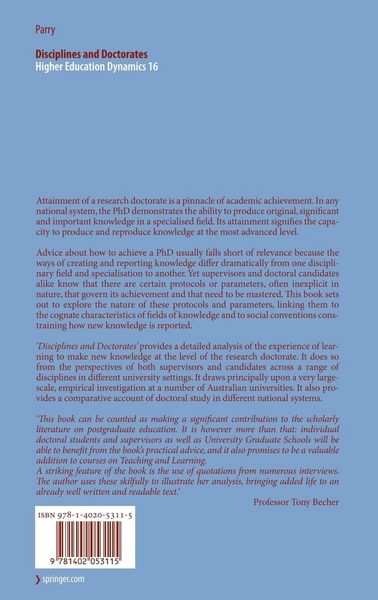 Produktbild: Disciplines and Doctorates