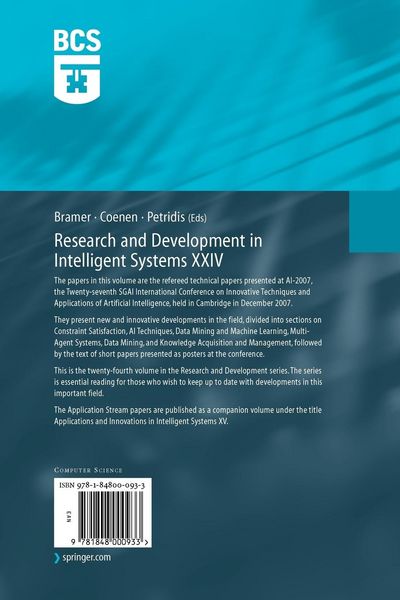 Produktbild: Research and Development in Intelligent Systems XXIV