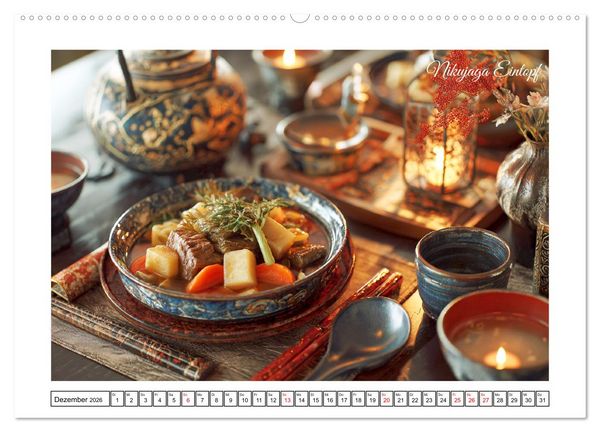 Produktbild: Genussmomente. Streifzug durch die japanische K&uuml;che (Wandkalender 2026 DIN A2 quer), CALVENDO Monatskalender