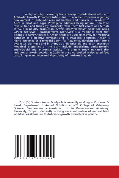 Produktbild: Ajwain as natural feed additive on the performance of quail