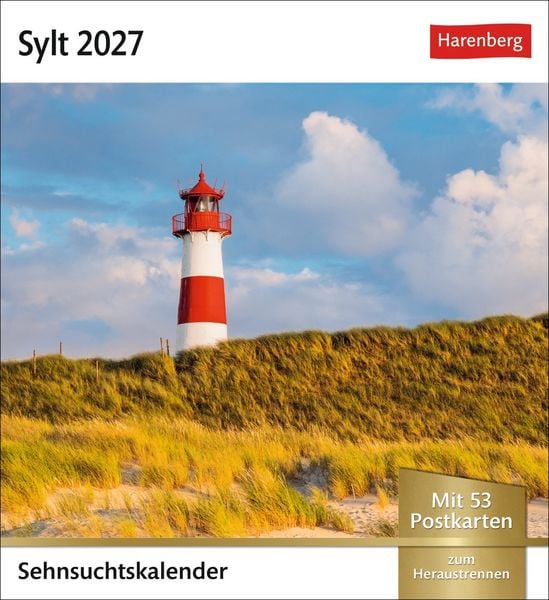 Produktbild: Sylt Sehnsuchtskalender 2027 - Wochenkalender mit 53 Postkarten