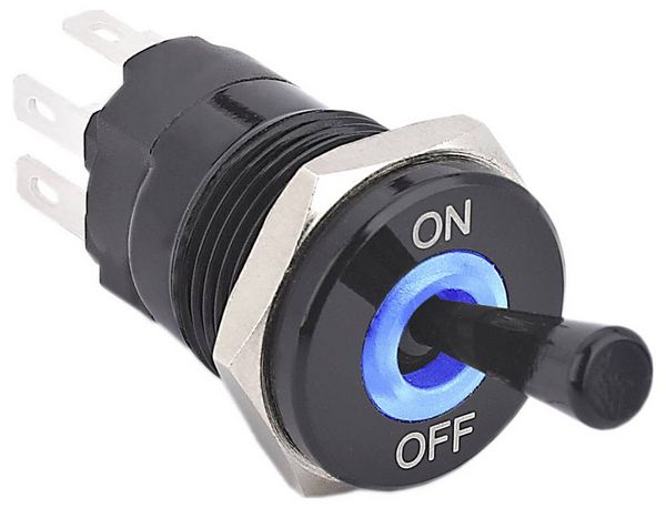 Produktbild: TRU COMPONENTS TC-14378420 Kippschalter 250 V/AC 15A 1 x Ein/Aus IP67 1St.