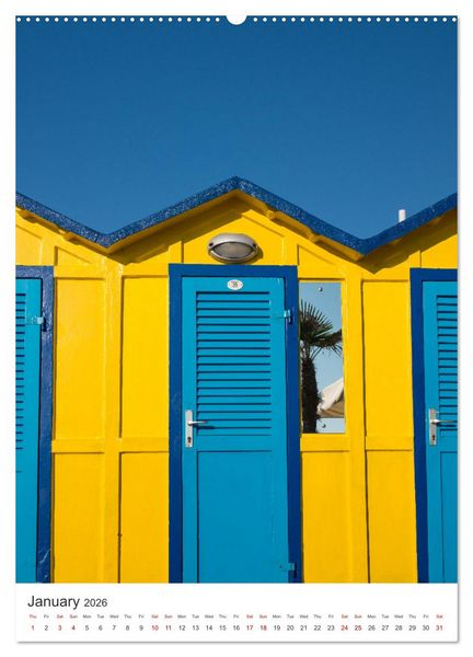 Produktbild: Rimini beach Umbrellas and cabins (Wall Calendar 2026 DIN A2 portrait), CALVENDO 12 Month Wall Calendar