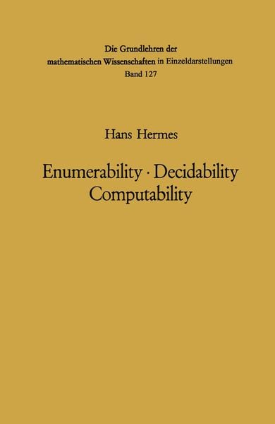 Produktbild: Enumerability &middot; Decidability Computability