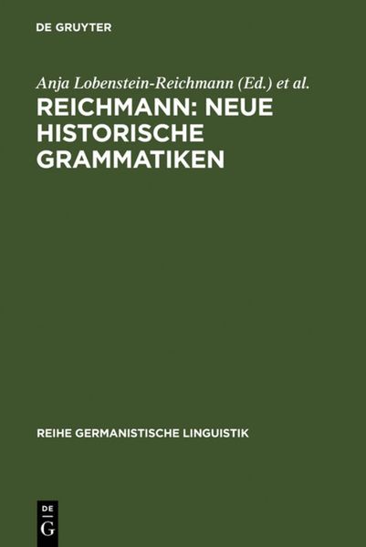 Produktbild: REICHMANN: NEUE HISTORISCHE GRAMMATIKEN