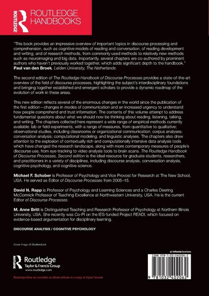 Produktbild: The Routledge Handbook of Discourse Processes