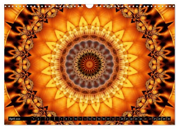 Produktbild: Energie - Mandalas in orange (Wandkalender 2026 DIN A3 quer), CALVENDO Monatskalender