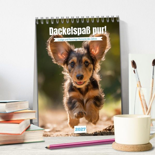 Produktbild: Dackelspa&szlig; pur! (Tischkalender 2027 DIN A5 hoch), CALVENDO Monatskalender