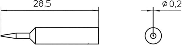 Weller XNT 1S Lötspitze Rundform Spitzen-Größe 0.2mm Inhalt 1St.