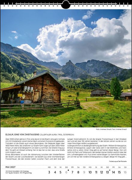 Produktbild: Blodigs Alpenkalender 2027