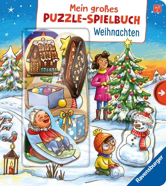 Mein großes Puzzle-Spielbuch - Weihnachten, Gebundene Ausgabe von Bookella, Ravensburger Verlag GmbH, 978-3-473-41094-1