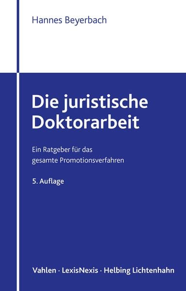 Produktbild: Die juristische Doktorarbeit