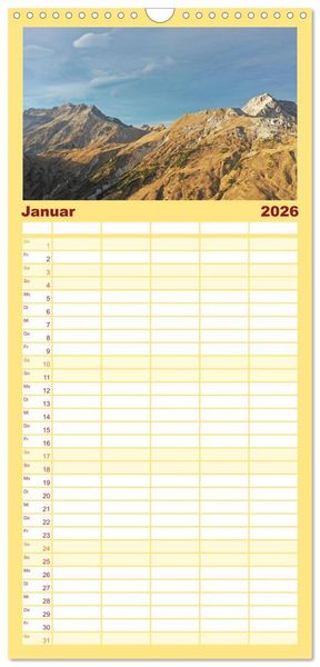 Produktbild: Familienplaner 2026 - Armenien - Ein wundersch&ouml;nes Naturerlebnis. mit 5 Spalten (Wandkalender, 21 x 45 cm) CALVENDO