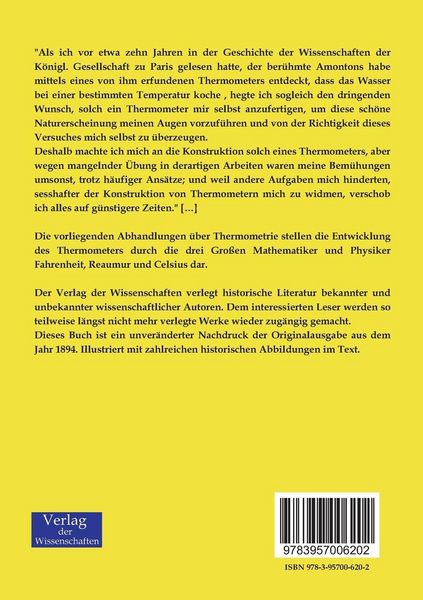 Produktbild: Abhandlungen &uuml;ber Thermometrie