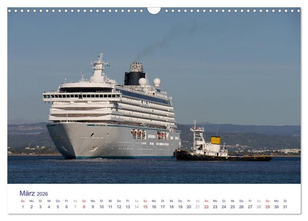 Produktbild: Giganten der Meere - Kreuzfahrtschiffe (Wandkalender 2026 DIN A3 quer), CALVENDO Monatskalender