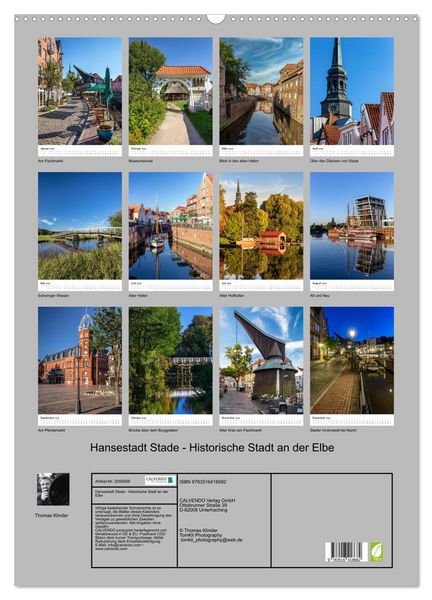 Produktbild: Hansestadt Stade - Historische Stadt an der Elbe (Wandkalender 2026 DIN A2 hoch), CALVENDO Monatskalender