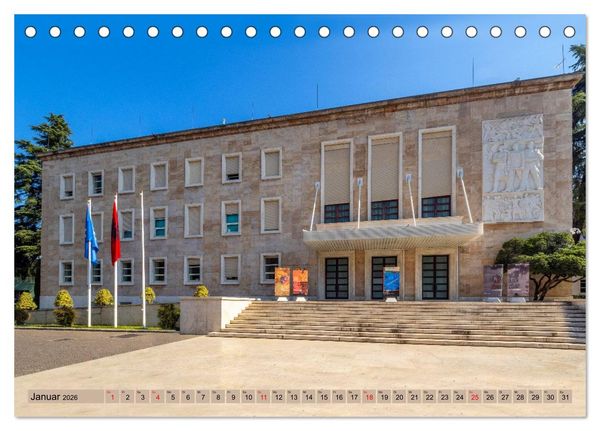 Produktbild: Tirana - Herz Albaniens (Tischkalender 2026 DIN A5 quer), CALVENDO Monatskalender