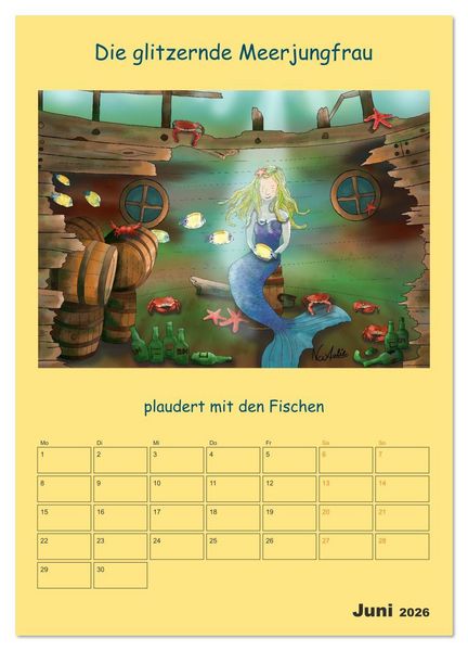 Produktbild: Wasserbewohner (Wandkalender 2026 DIN A2 hoch), CALVENDO Monatskalender