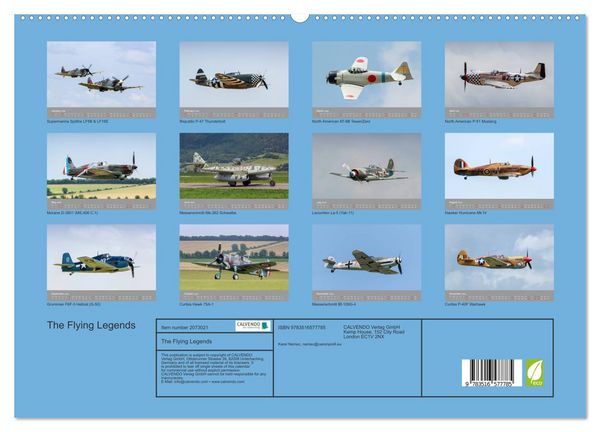 Produktbild: The Flying Legends (High Quality Premium Wall Calendar 2026 DIN A2 landscape),CALVENDO 12 Month Wall Calendar