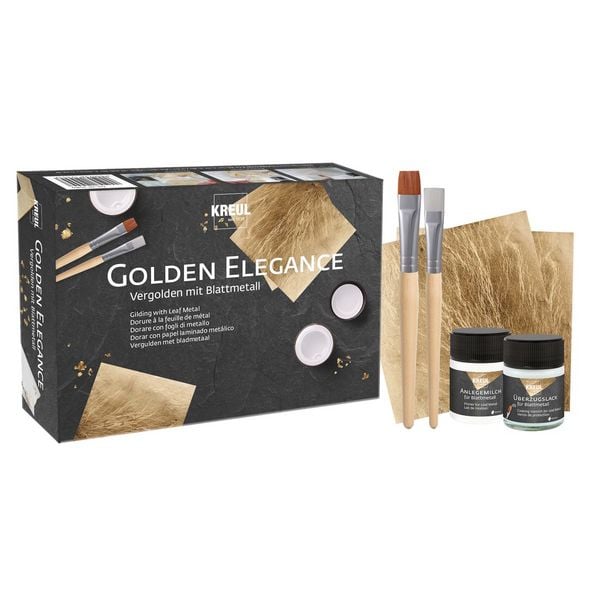 Produktbild: KREUL Golden Elegance - vergolden mit Blattmetall Set