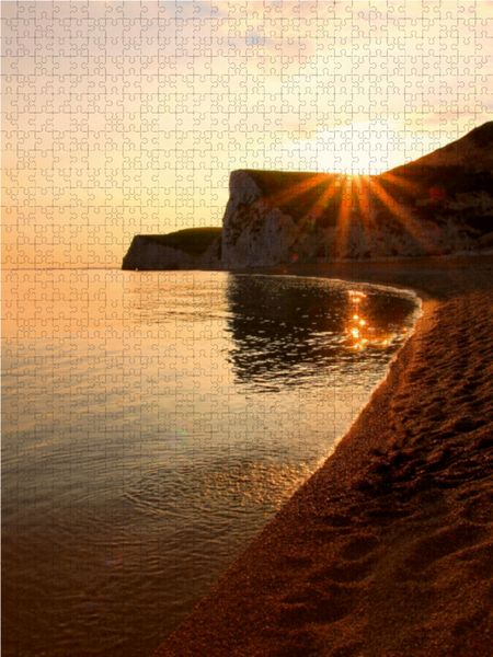 Produktbild: CALVENDO Puzzle Sonnenuntergang an der englischen K&uuml;ste 1000 Teile Lege-Gr&ouml;&szlig;e 48 x 64 cm Foto-Puzzle Bild von SusaZoom