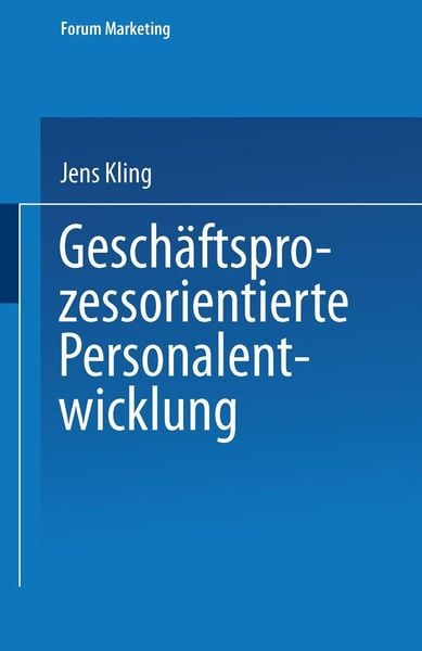 Produktbild: Gesch&auml;ftsprozessorientierte Personalentwicklung