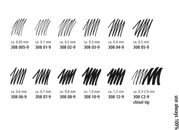 Produktbild: STAEDTLER Finliner pigment liner schwarz 6er Set