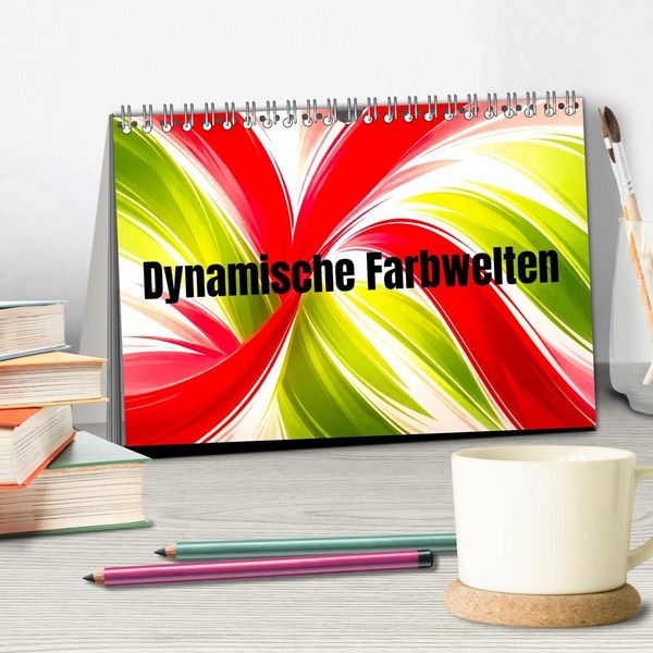 Produktbild: Dynamische Farbwelten (Tischkalender 2027 DIN A5 quer), CALVENDO Monatskalender