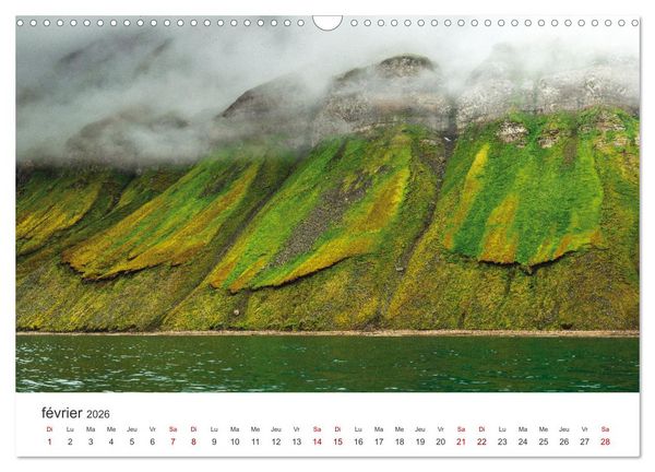 Produktbild: L'&eacute;t&eacute; sur les &icirc;les Svalbard (Calendrier mural 2026 DIN A3 vertical), CALVENDO calendrier mensuel