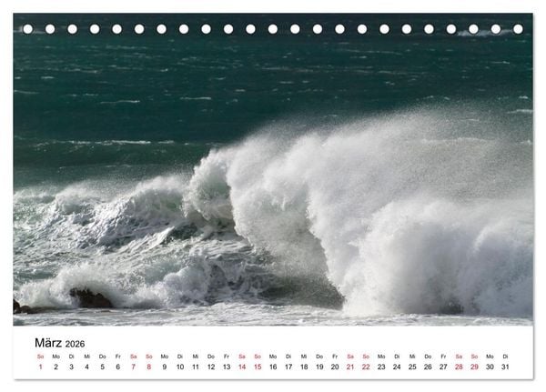 Produktbild: Naturschauspiel Wellen (Tischkalender 2026 DIN A5 quer), CALVENDO Monatskalender