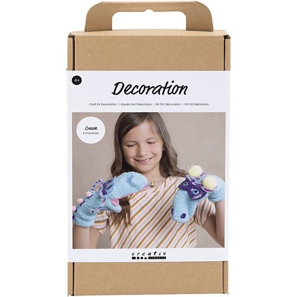 Produktbild: Creativ Company DIY Sets Basisversion Kreativ Set Dekoration , Sortierte Farben, Sockenmonster, Kreativ Box