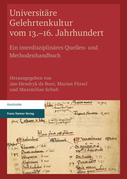 Produktbild: Universit&auml;re Gelehrtenkultur vom 13.-16. Jahrhundert