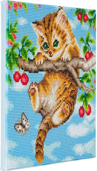 Craft Buddy CAK-A73 - Cherry Kitten, 30x30cm Crystal Art Kit