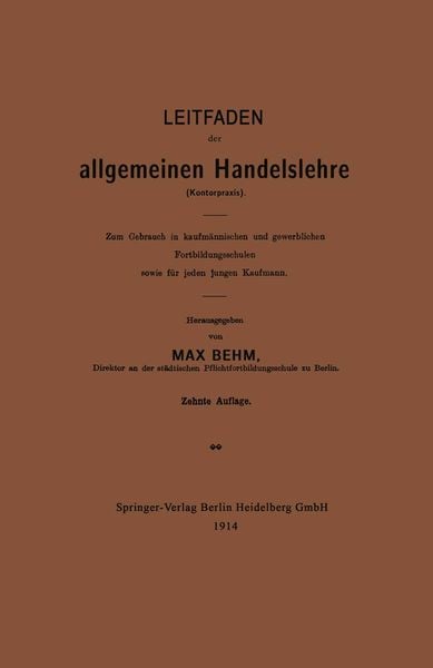 Produktbild: Leitfaden der allgemeinen Handelslehre (Kontorpraxis)
