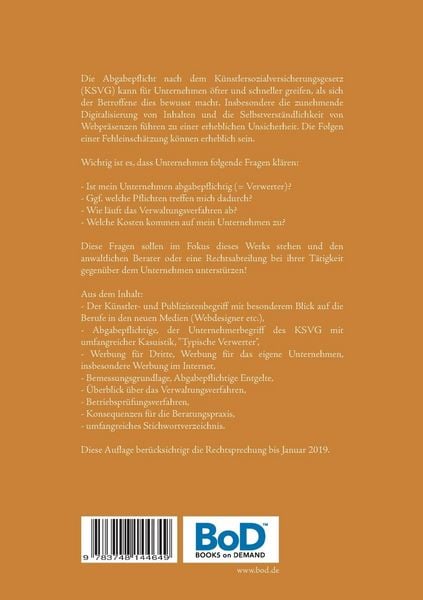 Produktbild: Handbuch zur K&uuml;nstlersozialversicherung
