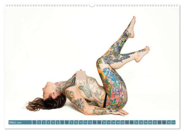 Produktbild: Tattoo-Liebe, die unter die Haut geht (hochwertiger Premium Wandkalender 2026 DIN A2 quer), Kunstdruck in Hochglanz