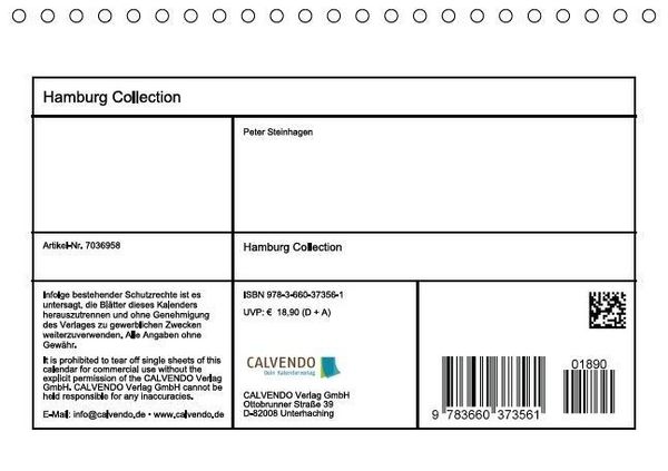 Produktbild: Hamburg Collection (Tischkalender immerw&auml;hrend DIN A5 quer)