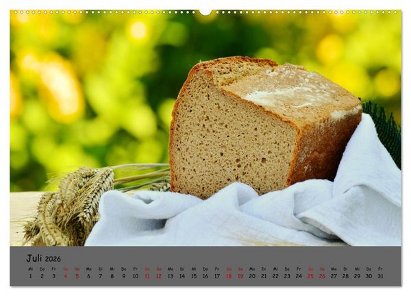 Produktbild: Mein Brotkalender (Wandkalender 2026 DIN A2 quer), CALVENDO Monatskalender