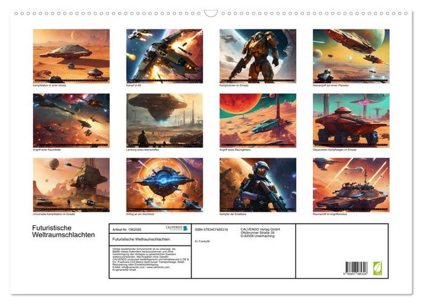 Produktbild: Futuristische Weltraumschlachten (Wandkalender 2026 DIN A2 quer), CALVENDO Monatskalender